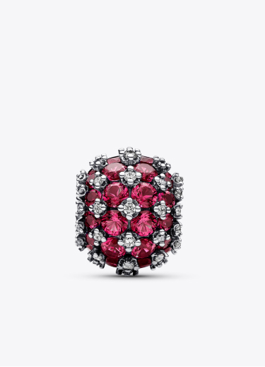 Sparkling Pavé Round Pink Charm