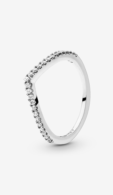 Sparkling Wishbone Ring