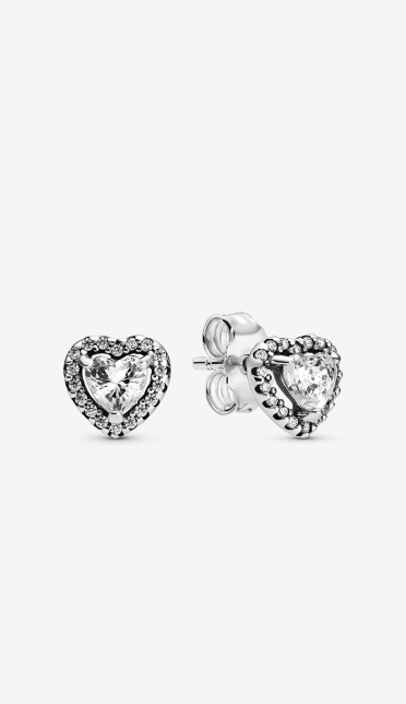 Elevated Heart Stud Earrings