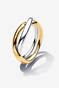 Two-tone Entwined Bands Ring