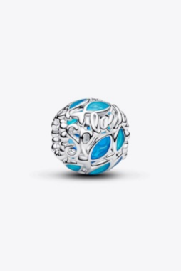 Turquoise-colored Whale Dangle Charm