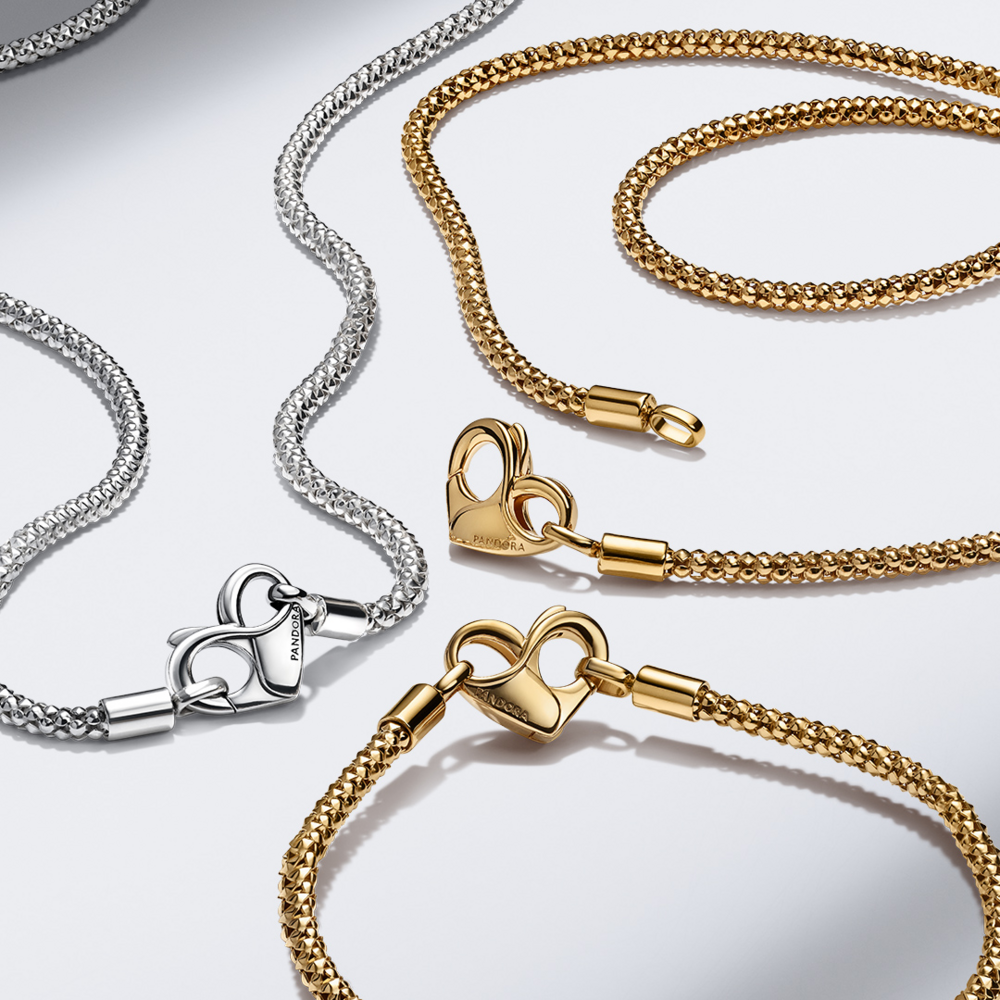 Pandora Moments spring charms on model