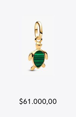 Mini charm colgante Tortuga verde