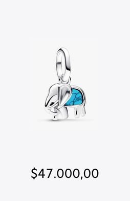 Mini Charm Colgante Elefante Turquesa