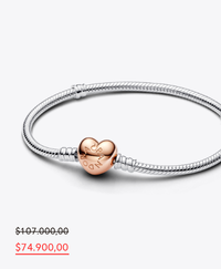 Brazalete cadena de serpiente y corazón