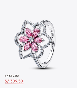 Anillo Cóctel Doble Flor