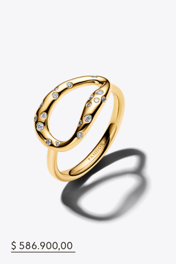 Organically Shaped Stone-Set Statement Ring