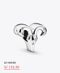 Charm del zodíaco Aries resplandeciente