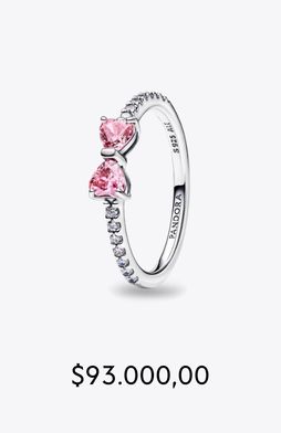 Anillo Moño rosado brillante