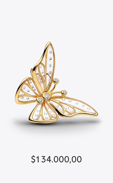 Oversized Butterfly Openwork Charm