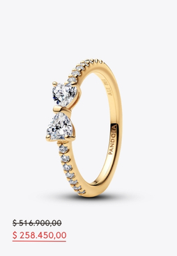 Anillo Moño Transparente reluciente
