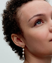 Aretes de aro Pavé Cruzado
