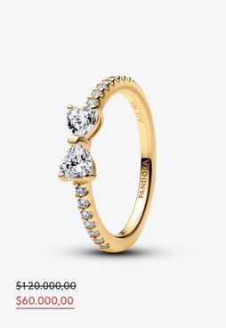 Anillo Moño Transparente reluciente