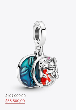 Charm colgante Familia Lilo y Stitch de Disney