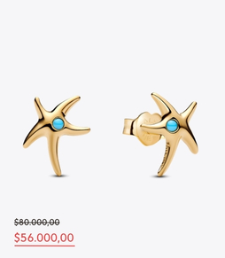 Aretes de botón Estrella de Mar