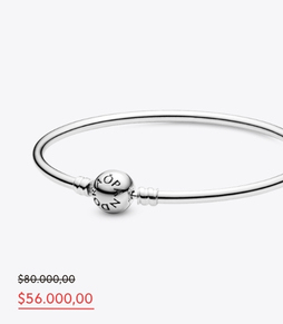 Brazalete rígido con broche de logo