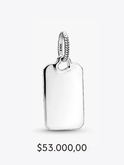 Pendiente Placa rectangular grabable