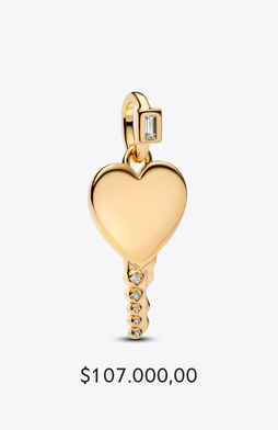 Engravable Heart Key Pendant