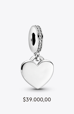 Engravable Heart Tag Dangle Charm