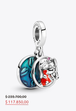 Charm Colgante Familia Lilo Y Stitch De Disney Talla única