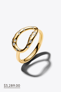 Organically Shaped Stone-Set Statement Ring