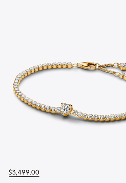 Brazalete de tenis Corazón reluciente