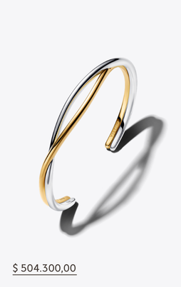 Organically Shaped Stone-Set Bangle
