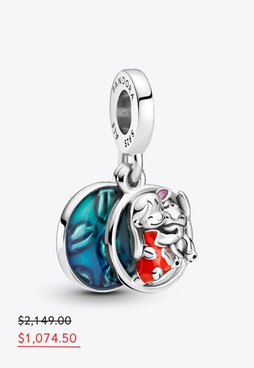 Charm Colgante Familia Lilo Y Stitch De Disney Talla única