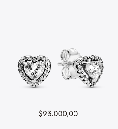 Entwined Heart & Butterfly Stud Earrings 