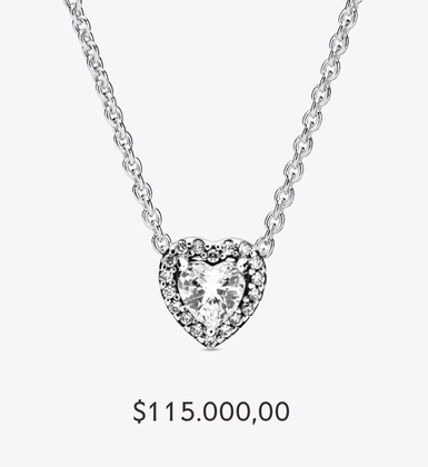 Entwined Heart & Butterfly Pendant Necklace 