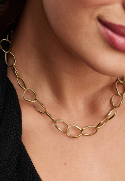 Collar Corazones Unidos Dorado
