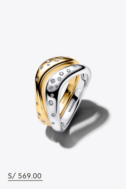 Organically Shaped Two-Tone Stacking Rings