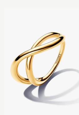 Organically Shaped Infinity Ring