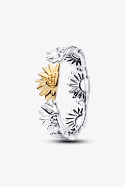 Sunflower Two-Tone Band Ring 