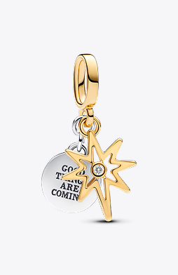 Engravable North Star Lab-grown Diamond Dangle Charm