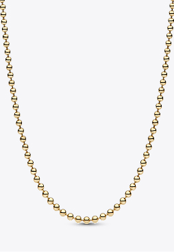 Naszyjnik kulkowy platerowany 14-karatowym złotem