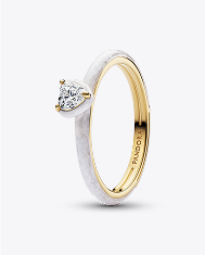 White Chakra Heart Ring