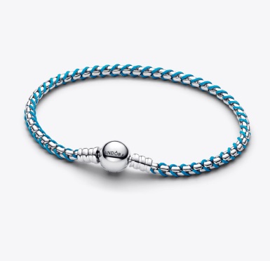 Blue Cord Box Chain Bracelet