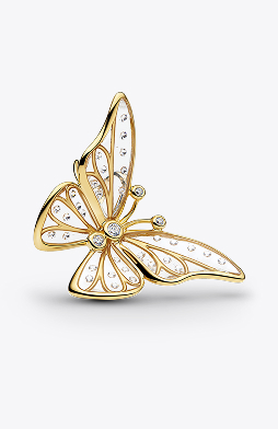 Oversized Butterfly Openwork Charm