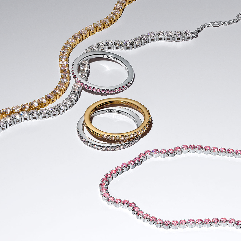 Pandora Timeless bracelets and rings