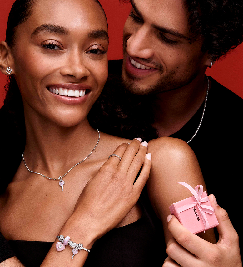 Models wearing Pandora jewellery 