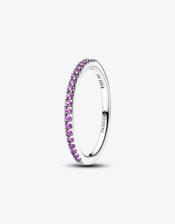 Sparkling Purple Half-Eternity Band Ring 