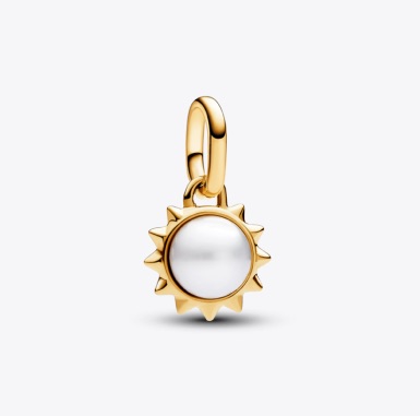Pandora ME Treated Freshwater Cultured Pearl Sun Mini Dangle Charm