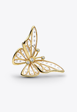 Oversized Butterfly Openwork Charm
