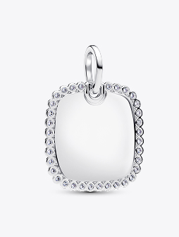 Engravable Square Tag Pendant