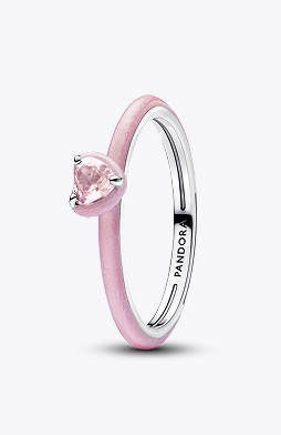 Inel Chakra Roz în formă de inimă 