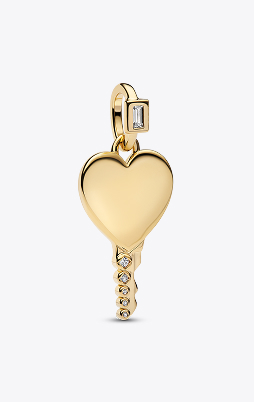 Engravable Heart Key Pendant
