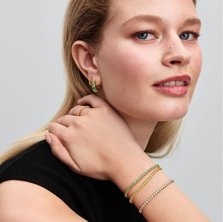 Model styled in the colour of the month