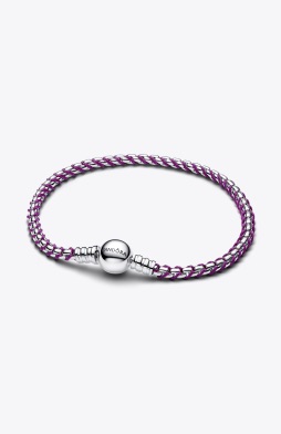 Purple Cord Box Chain Bracelet