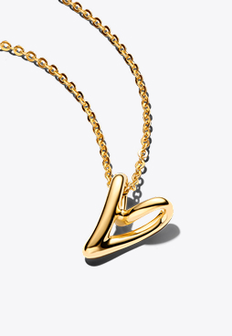 Colier inimă organică pandantiv mic